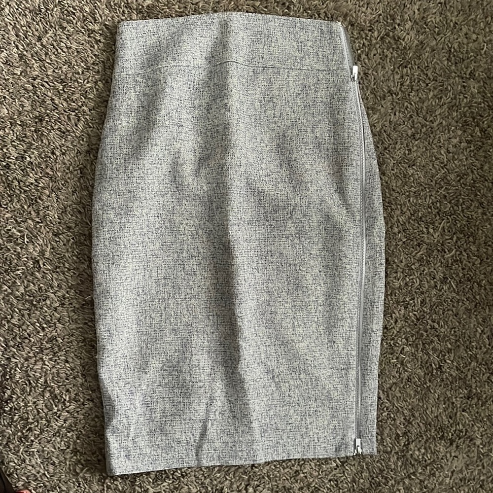 Express pencil tweed skirt zip up